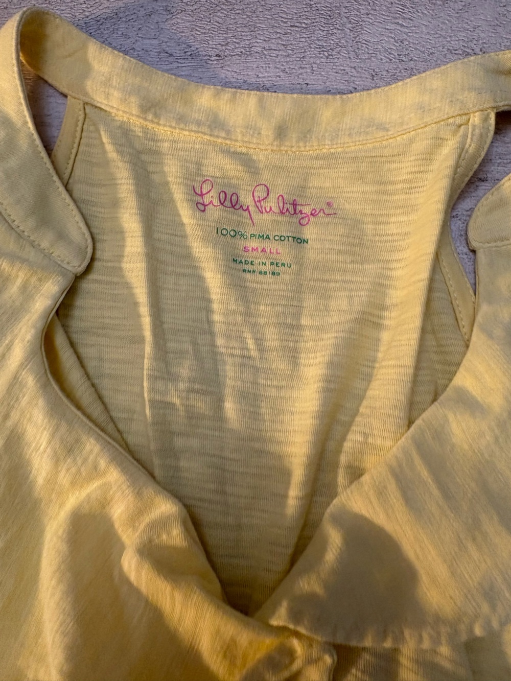 Lightweight Yellow Ruffle Sleeve Top - Picture 4 of 4